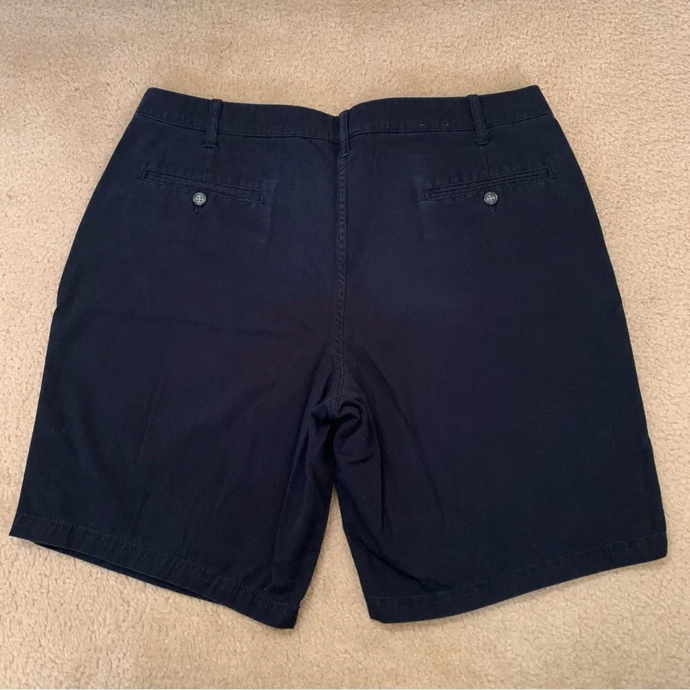 Black Brown 1826 Navy Flat Front Chino Short- 38 - Picture 2 of 15